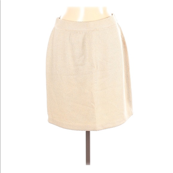 St. John Collection Dresses & Skirts - St. John Cream and Gold Knit Skirt 8